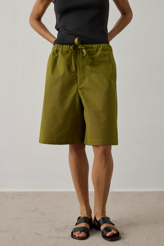 Short Izia - Vert Olive - Coton - Femme