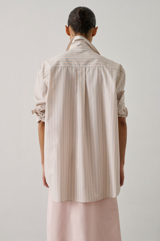 Chemise Carlotta - Orange/Gris - Coton - Femme