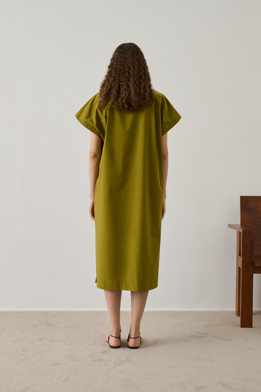 Robe Ianni - Vert Olive - Coton - Femme