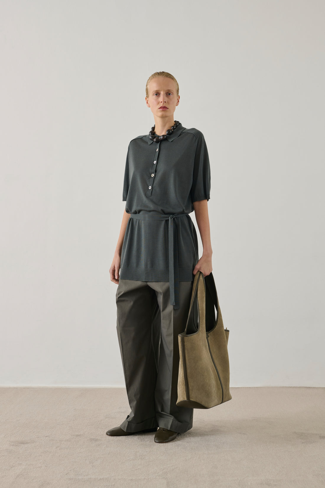 Cabas Douce - Gris - Cuir - Femme