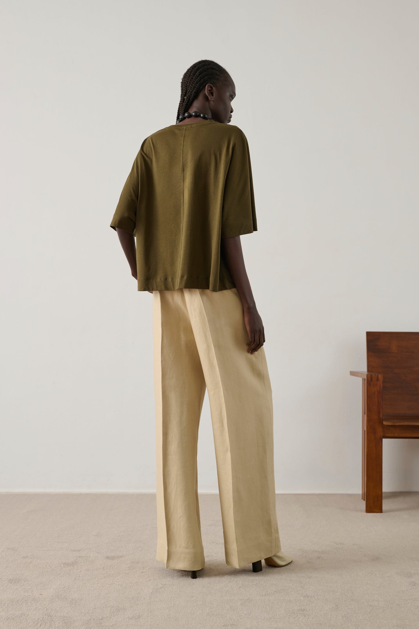 Tee-Shirt Helsinki - Kaki/Bronze - Coton - Femme