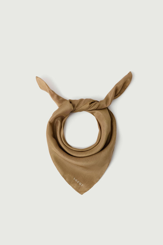 Foulard Square - Beige - Soie - Femme